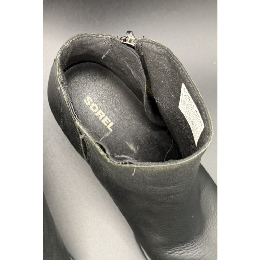 Sorel Joan Of Arctic Wedge II Boots Womens 8.5 Side Zip Bootie NL3364-010 Black - Picture 8 of 9